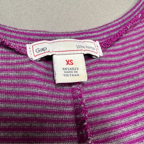 GAP soft gray purple stripe soft maxi dress, XS/S. - Picture 4 of 6